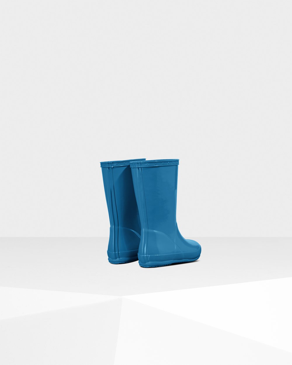 Kids Rain Boots - Hunter Original First Classic Gloss (35HQLUDIA) - Blue